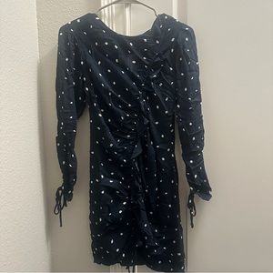 ASTR Maureen Navy Polkadot Dress